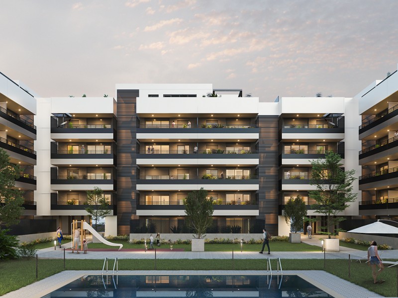 Vista de la zona comn de Silk Homes. Infografa provisional a concretar en el desarrollo del proyecto.